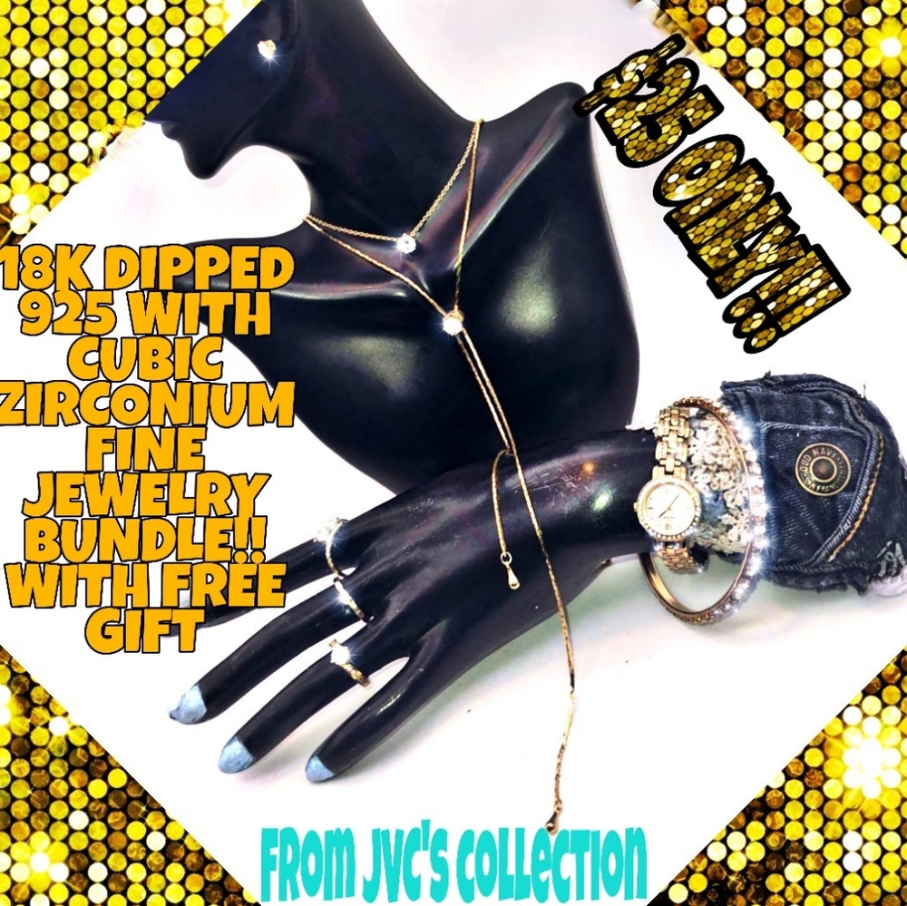 FREE GIFT!!! 18k DIPPED FINE 925 BUNDLE!!